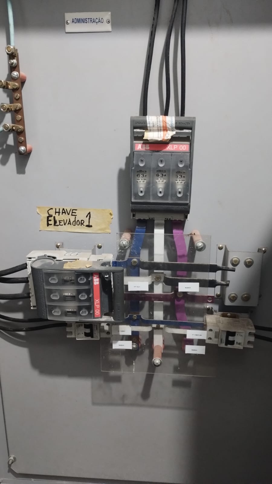 Manutenção de quadro de energia